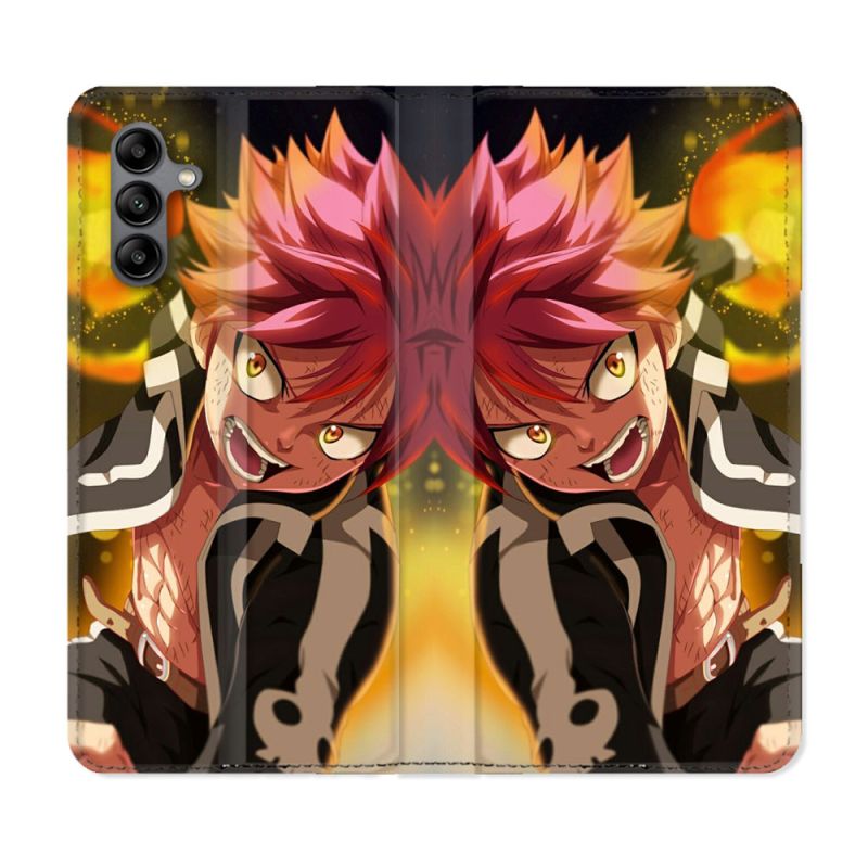 Housse cuir portefeuille Pour Samsung Galaxy A04S Manga Fairy Tail Natsu