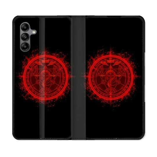 Housse cuir portefeuille Pour Samsung Galaxy A04S Manga Fullmetal Alchemist Logo