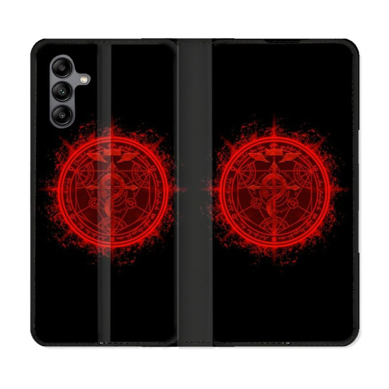 Housse cuir portefeuille Pour Samsung Galaxy A04S Manga Fullmetal Alchemist Logo