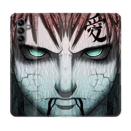 Housse cuir portefeuille Pour Samsung Galaxy A04S Manga Naruto Gaara
