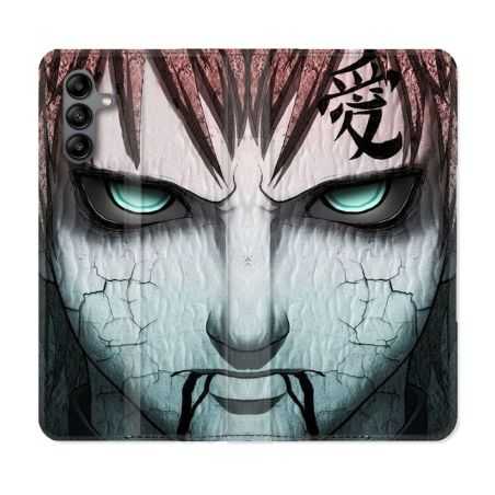 Housse cuir portefeuille Pour Samsung Galaxy A04S Manga Naruto Gaara