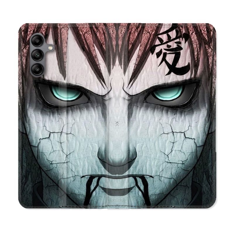 Housse cuir portefeuille Pour Samsung Galaxy A04S Manga Naruto Gaara