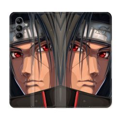 Housse cuir portefeuille Pour Samsung Galaxy A04S Manga Naruto Itachi Visage