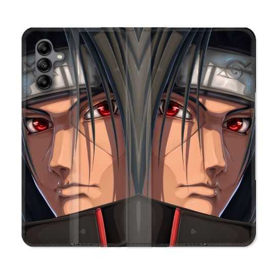 Housse cuir portefeuille Pour Samsung Galaxy A04S Manga Naruto Itachi Visage