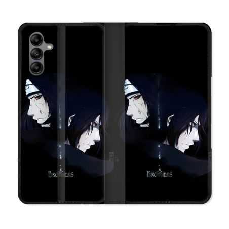 Housse cuir portefeuille Pour Samsung Galaxy A04S Manga Naruto Sasuke Itachi
