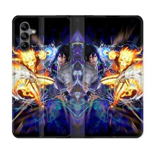 Housse cuir portefeuille Pour Samsung Galaxy A04S Manga Naruto VS