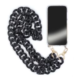 Coque Transparente Pour Samsung Galaxy A04S avec Lanière / Bandoulière / Cordon Anneaux Noir