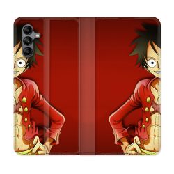 Housse cuir portefeuille Pour Samsung Galaxy A04S Manga One Piece Luffy