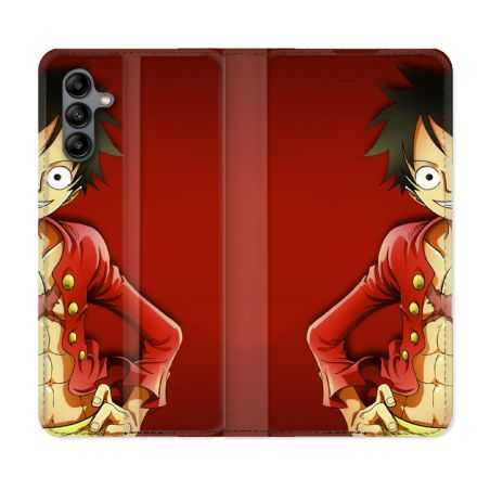 Housse cuir portefeuille Pour Samsung Galaxy A04S Manga One Piece Luffy
