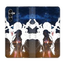Housse cuir portefeuille Pour Samsung Galaxy A04S Manga SAO sword Art Online Asuna