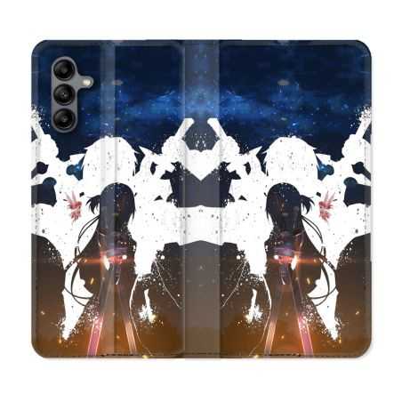 Housse cuir portefeuille Pour Samsung Galaxy A04S Manga SAO sword Art Online Asuna