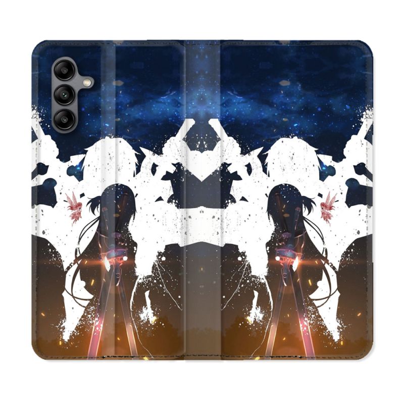 Housse cuir portefeuille Pour Samsung Galaxy A04S Manga SAO sword Art Online Asuna