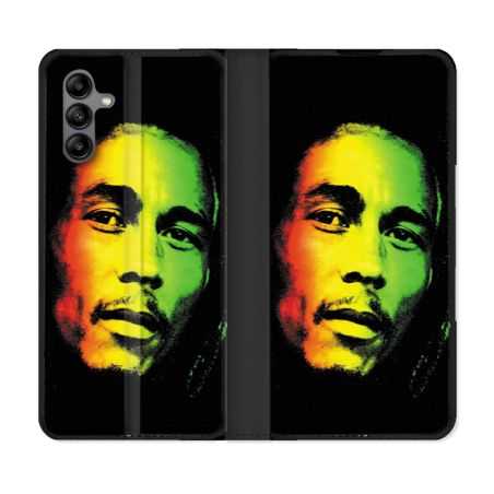 Housse cuir portefeuille Pour Samsung Galaxy A04S Musique Bob Marley 2