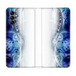 Housse cuir portefeuille Pour Samsung Galaxy A04S Musique Partition Vague