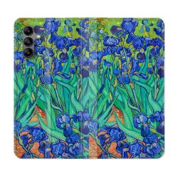 Housse cuir portefeuille Pour Samsung Galaxy A04S Peinture Iris