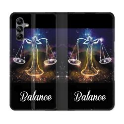 Housse cuir portefeuille Pour Samsung Galaxy A04S Signe Zodiaque 2 Balance