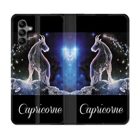 Housse cuir portefeuille Pour Samsung Galaxy A04S Signe Zodiaque 2 Capricorne