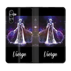 Housse cuir portefeuille Pour Samsung Galaxy A04S Signe Zodiaque 2 Vierge