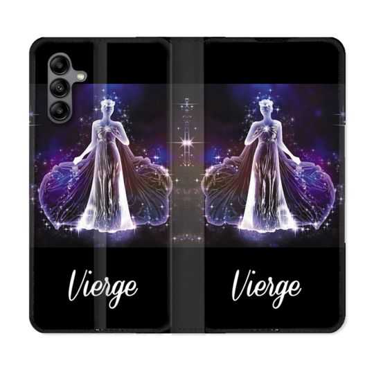 Housse cuir portefeuille Pour Samsung Galaxy A04S Signe Zodiaque 2 Vierge