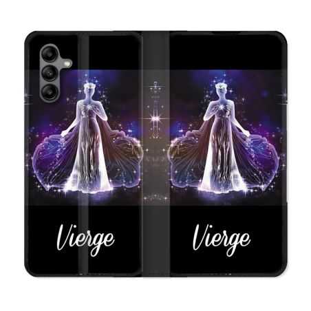 Housse cuir portefeuille Pour Samsung Galaxy A04S Signe Zodiaque 2 Vierge