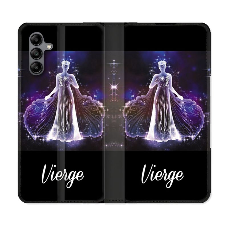 Housse cuir portefeuille Pour Samsung Galaxy A04S Signe Zodiaque 2 Vierge