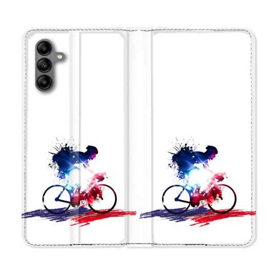 Housse cuir portefeuille Pour Samsung Galaxy A04S Sport Cyclisme France