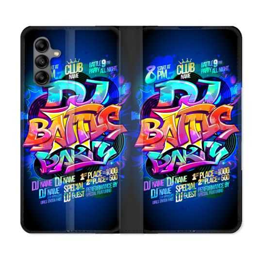 Housse cuir portefeuille Pour Samsung Galaxy A04S Street Art Rap