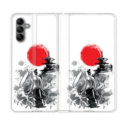 Housse cuir portefeuille Pour Samsung Galaxy A04S Voyage Japon Femme