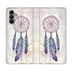 Housse cuir portefeuille Pour Samsung Galaxy A04S Zen Attrape Reve Blanc