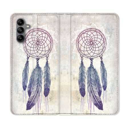 Housse cuir portefeuille Pour Samsung Galaxy A04S Zen Attrape Reve Blanc