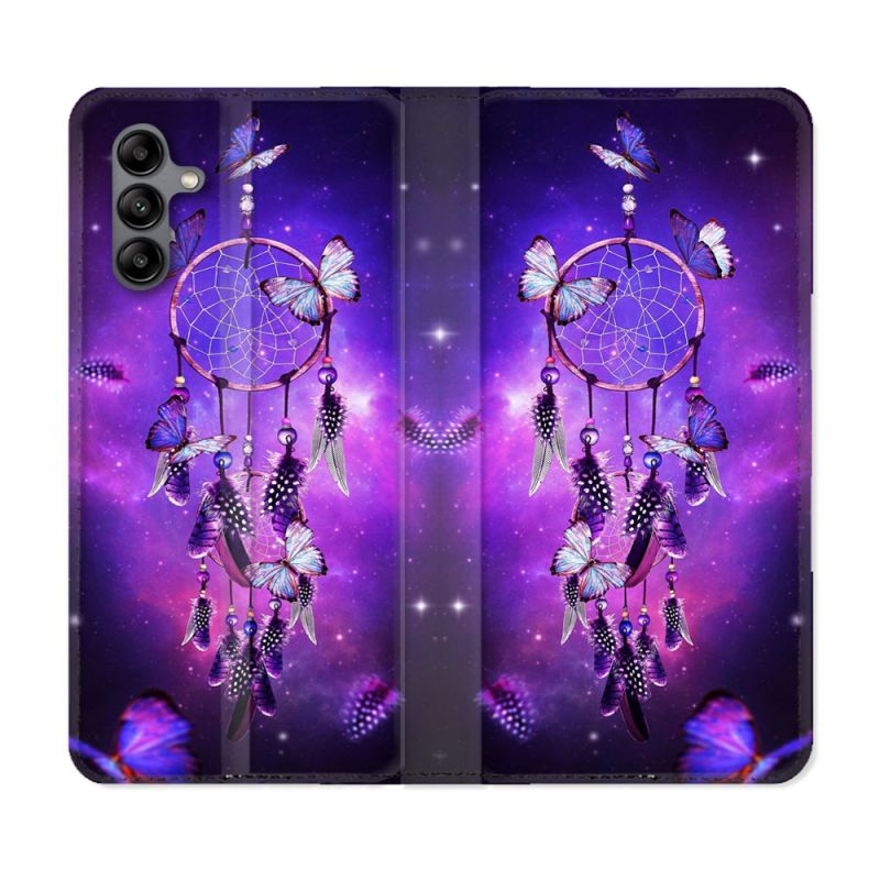 Housse cuir portefeuille Pour Samsung Galaxy A04S Zen Attrape Reve Papillon