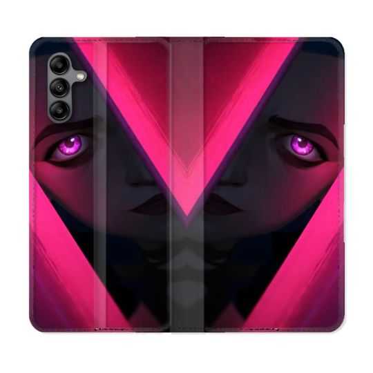 Housse cuir portefeuille Pour Samsung Galaxy A04S Arcane Jynx Rose