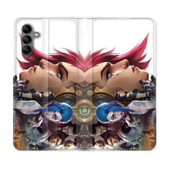 Housse cuir portefeuille Pour Samsung Galaxy A04S Arcane Jynx Sœur