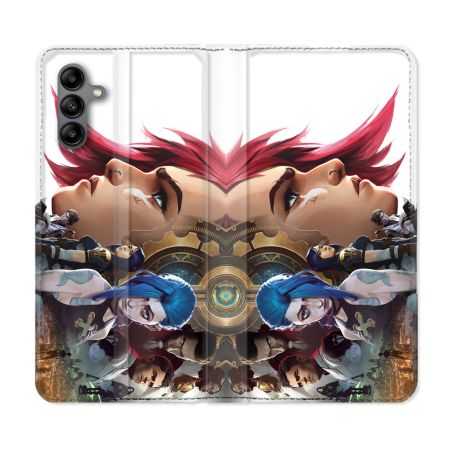 Housse cuir portefeuille Pour Samsung Galaxy A04S Arcane Jynx Sœur