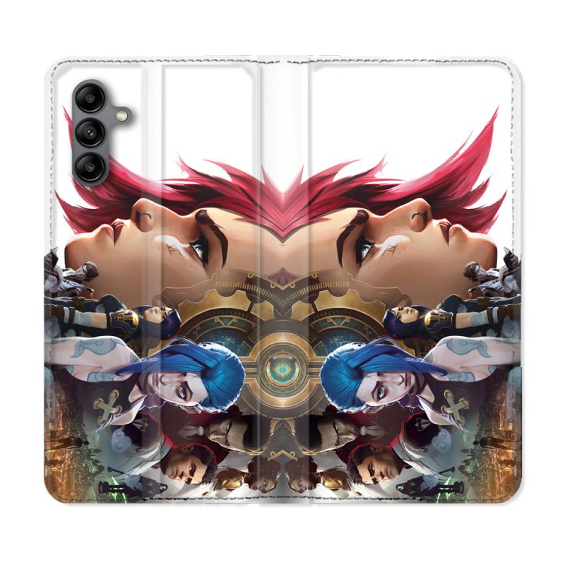 Housse cuir portefeuille Pour Samsung Galaxy A04S Arcane Jynx Sœur