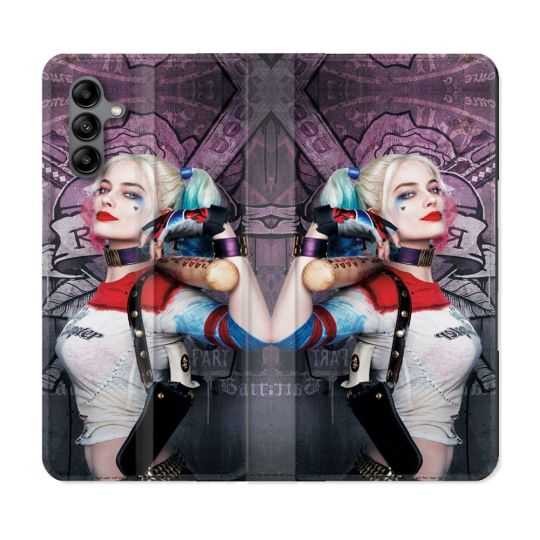 Housse cuir portefeuille Pour Samsung Galaxy A04S Harley Quinn Batte