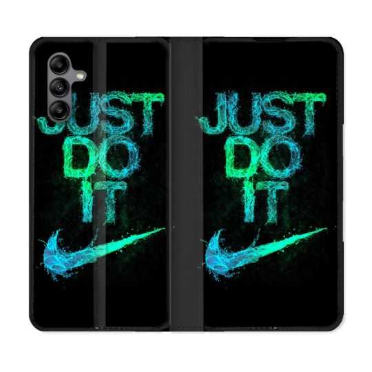 Housse cuir portefeuille Pour Samsung Galaxy A04S Nike Just Do It
