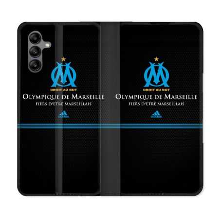 Housse cuir portefeuille Pour Samsung Galaxy A04S Olympique Marseille OM Fier etre Marseillais
