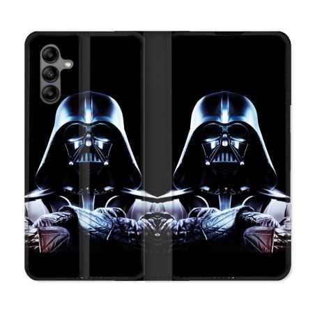 Housse cuir portefeuille Pour Samsung Galaxy A04S Star Wars - Dark Vador Noir