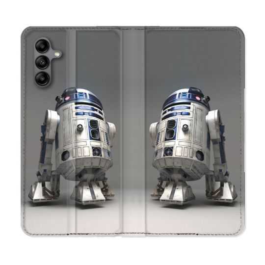 Housse cuir portefeuille Pour Samsung Galaxy A04S Star Wars - R2D2