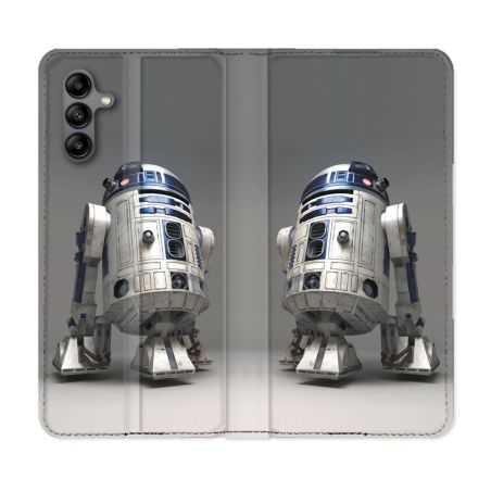 Housse cuir portefeuille Pour Samsung Galaxy A04S Star Wars - R2D2