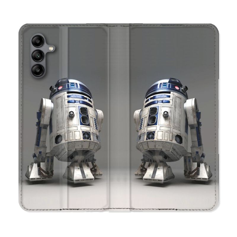 Housse cuir portefeuille Pour Samsung Galaxy A04S Star Wars - R2D2