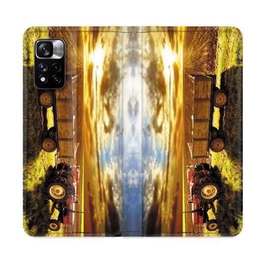 Housse cuir portefeuille Pour Xiaomi Redmi Note 11 Pro / 11 Pro 5G Agriculture Tracteur Color