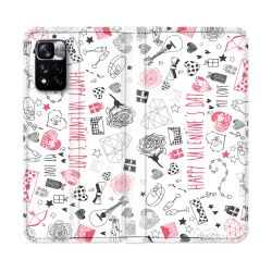 Housse cuir portefeuille Pour Xiaomi Redmi Note 11 Pro / 11 Pro 5G Amour Valentines