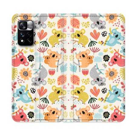 Housse cuir portefeuille Pour Xiaomi Redmi Note 11 Pro / 11 Pro 5G Animal Koala Pattern