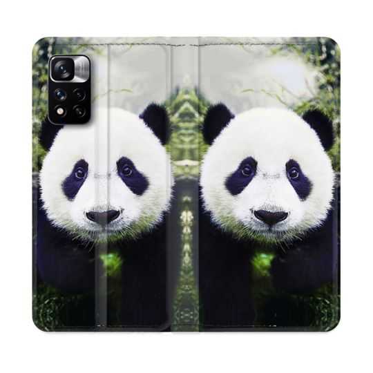 Housse cuir portefeuille Pour Xiaomi Redmi Note 11 Pro / 11 Pro 5G Animal Panda Color