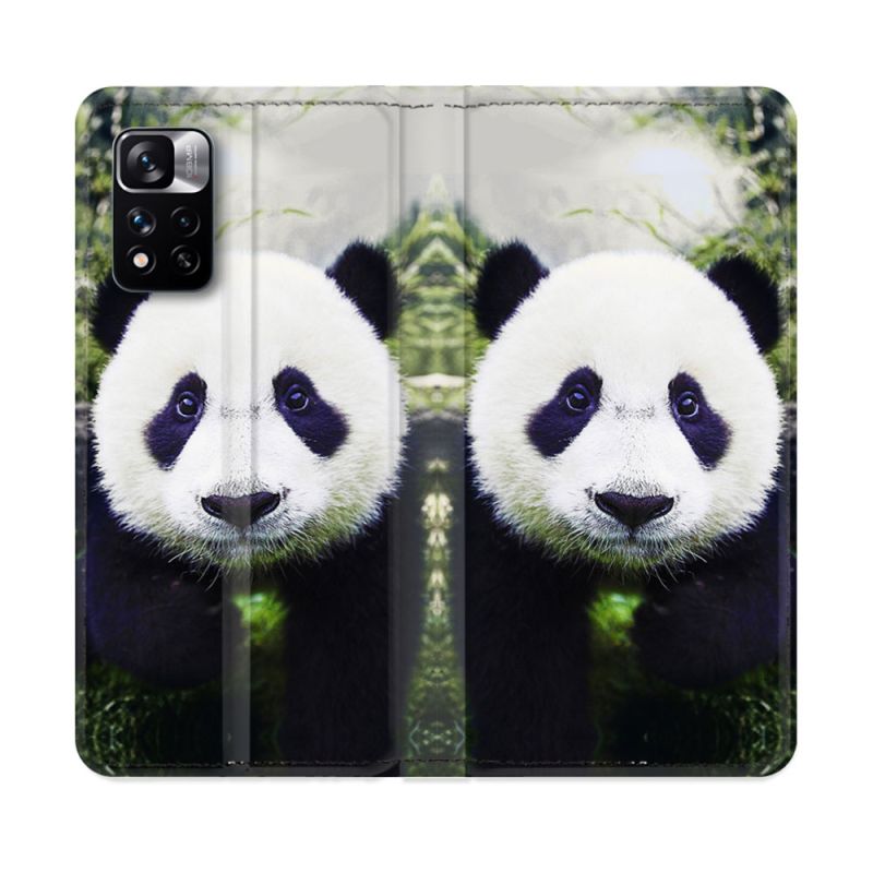 Housse cuir portefeuille Pour Xiaomi Redmi Note 11 Pro / 11 Pro 5G Animal Panda Color