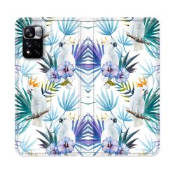 Housse cuir portefeuille Pour Xiaomi Redmi Note 11 Pro / 11 Pro 5G Animal Perroquet Peinture