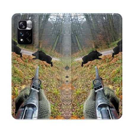 Housse cuir portefeuille Pour Xiaomi Redmi Note 11 Pro / 11 Pro 5G Chasse Vision Tir