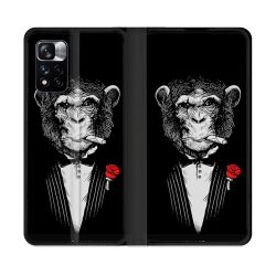 Housse cuir portefeuille Pour Xiaomi Redmi Note 11 Pro / 11 Pro 5G Decale Singe Mafia